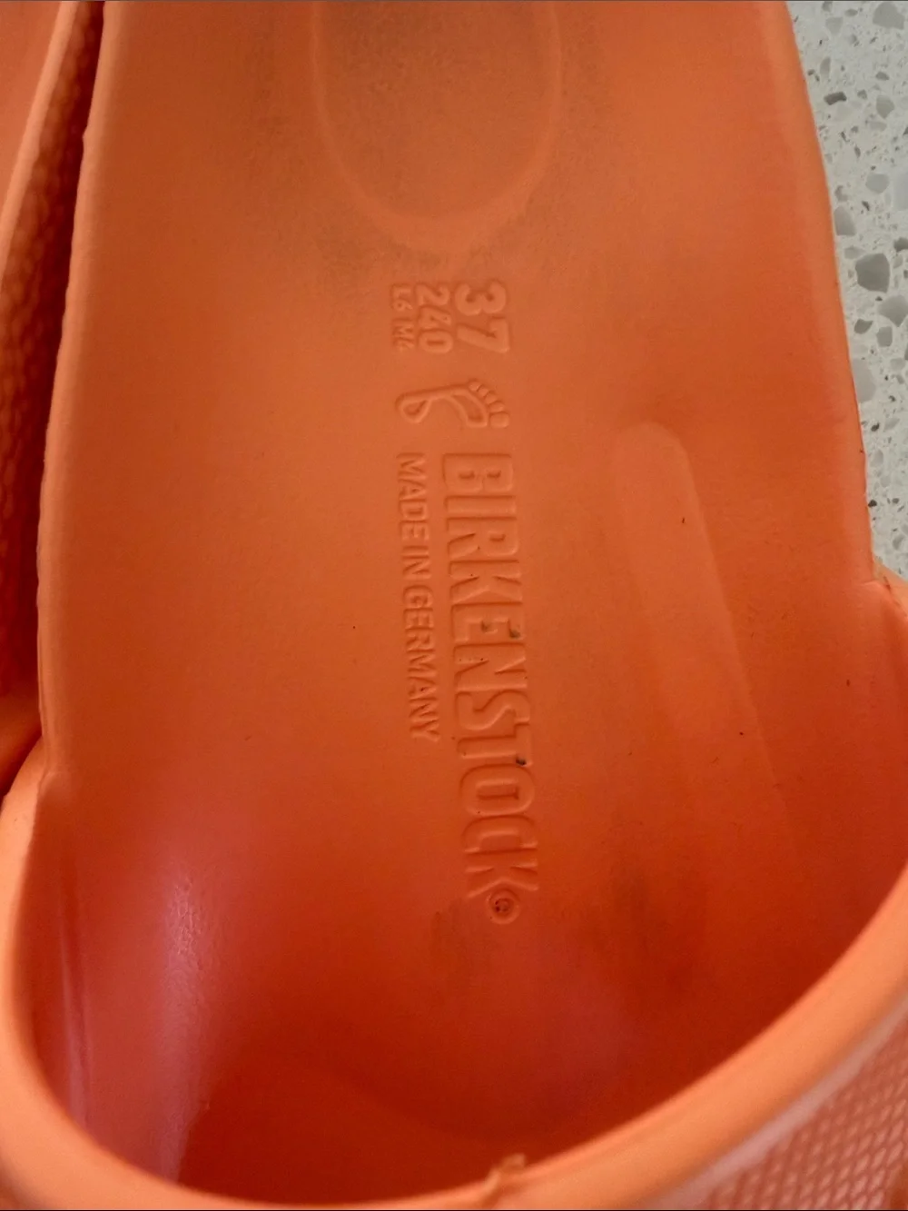 Birkenstock Kids Bright Orange Slide Sandals